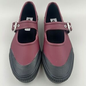 Vans Premium Mary Jane 93 Women Size 8 Royale Burgundy Leather Buckle Shoes NEW